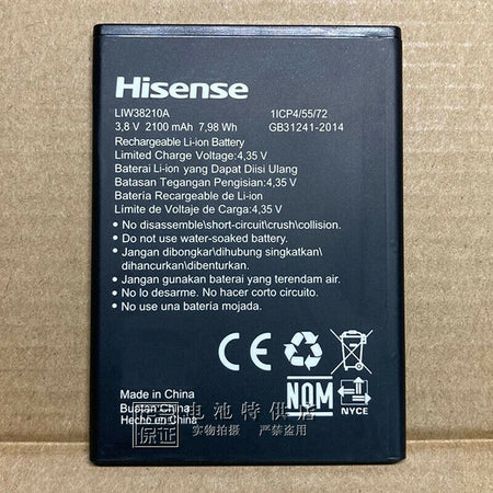 New 2100mAh 7.98Wh 3.8V Rechargeable Battery LIW38210A For Hisense U965