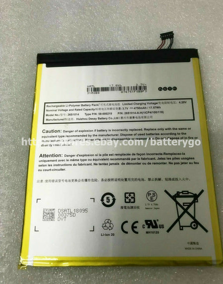 New 4750mAh Battery 26S1014 58-000181 For Amazon Kindle Fire HD 8 7th