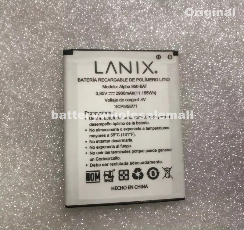 New 2900mAh 3.85V 11.165Wh Battery Alpha 950-BAT For Lanix Alpha 950-BAT Smartphone