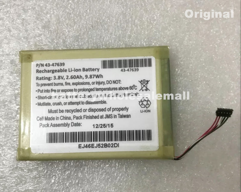 New 2.6Ah 9.87Wh 3.8V Replacement Battery 43-47639