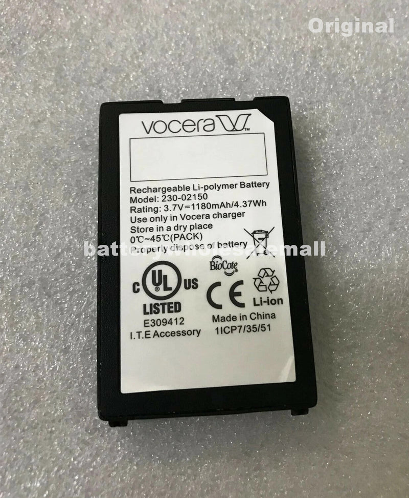 New 1180mAh 4.37Wh 3.7V Battery 230-02150 For Vocera V5000 Smart Badge