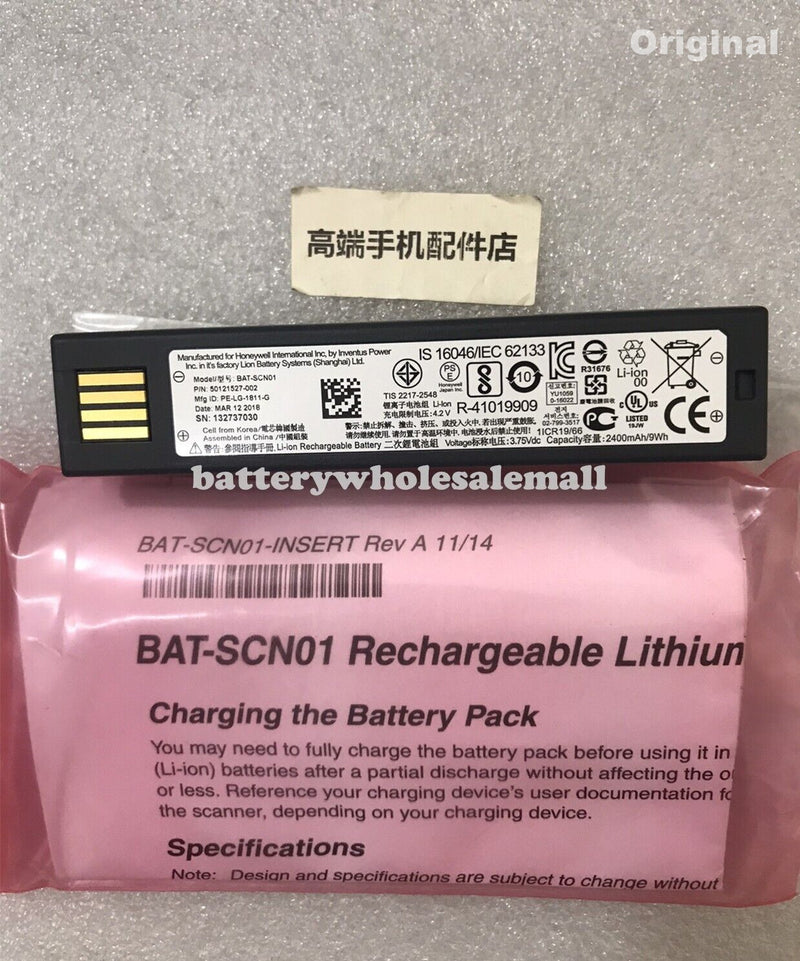 New 2400mAh Battery BAT-SCN01 For Honeywell 3820 3820i 4820 4820i 1902g 1202g