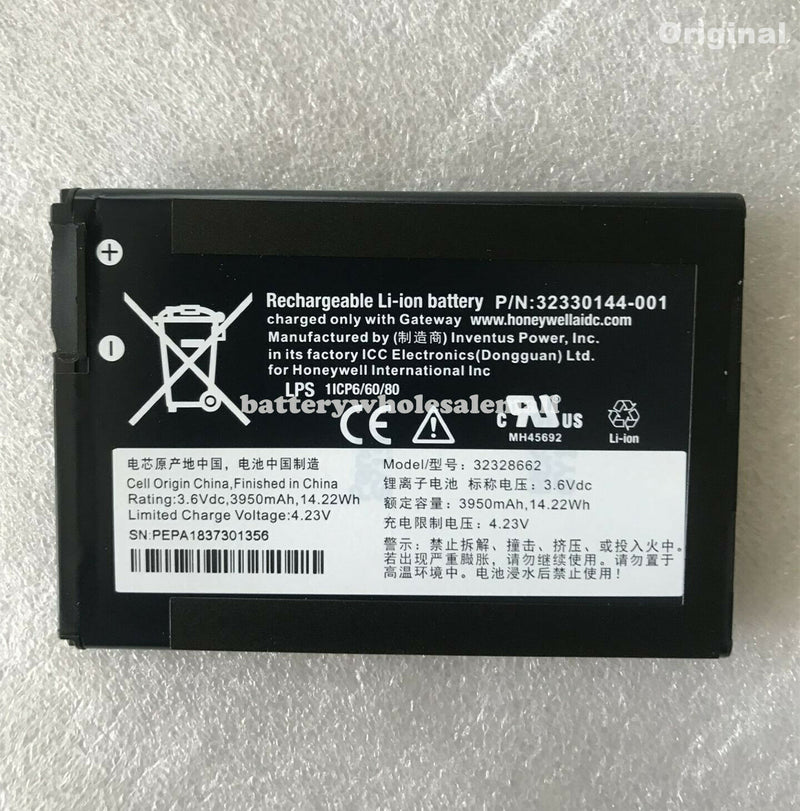 New 3950mAh 14.22Wh 3.6V Battery For Honeywell 32328662 32330144-001
