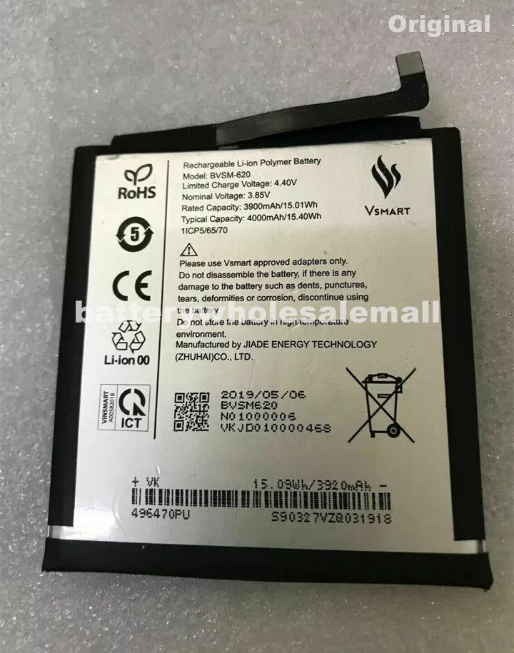 New 4000mAh 15.40Wh 3.85V Rechargeable Battery For Vsmart BVSM-620