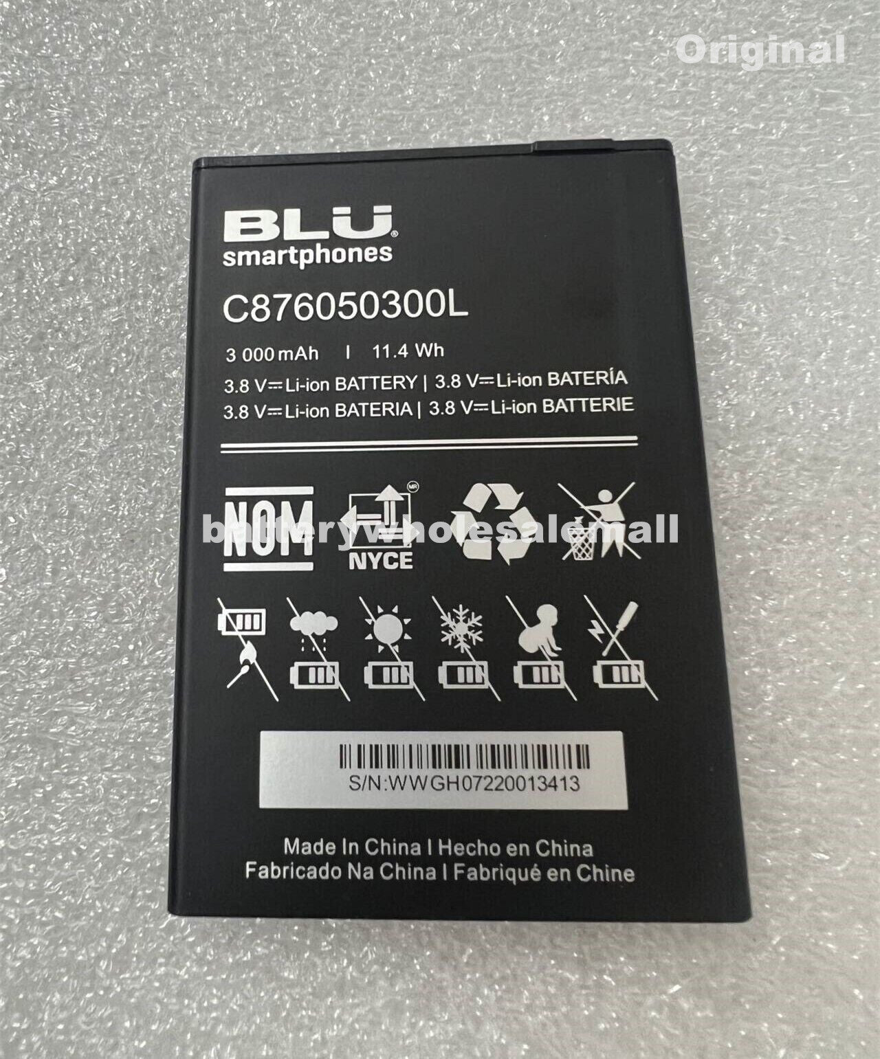 New Original 3000mAh 3.8V Battery C876050300L For BLU G40 G0730W
