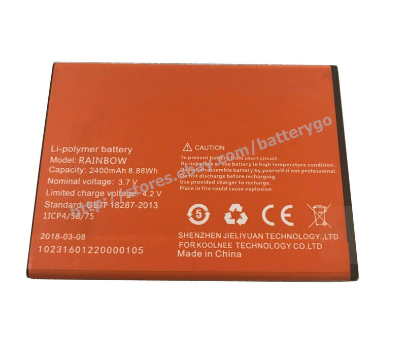 New 2400mAh 8.88Wh 3.7V Replacement Battery For KOOLNEE RAINBOW