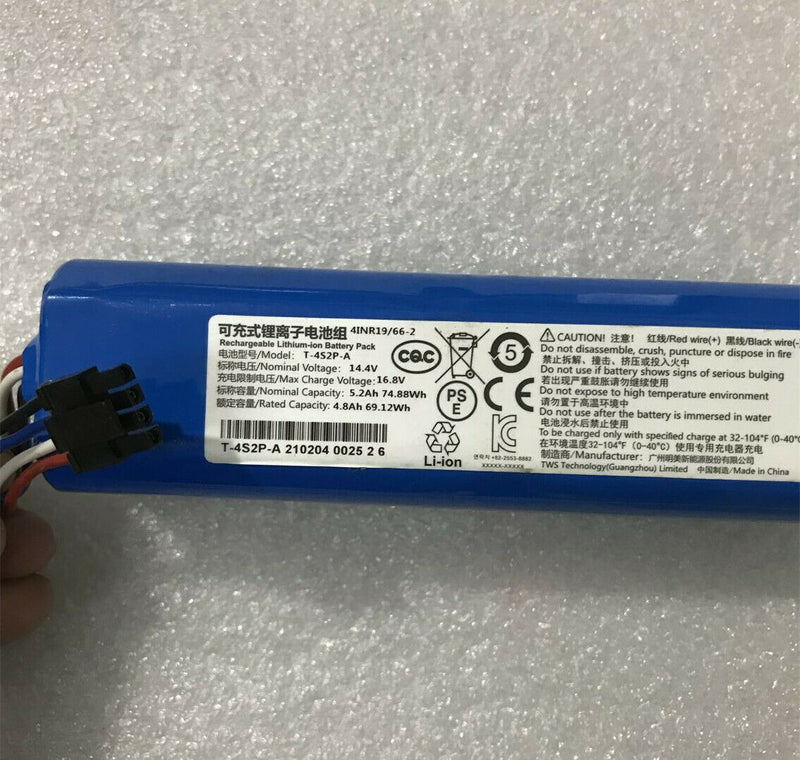 New 5.2Ah 74.88Wh 14.4V Replacement Battery T-4S2P-A For 4INR19/66-2