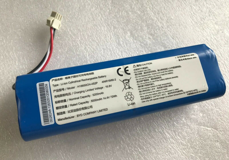New 5000mAh 72Wh 14.4V Battery H1865CH-4S2P For BYD 4INR19/66-2