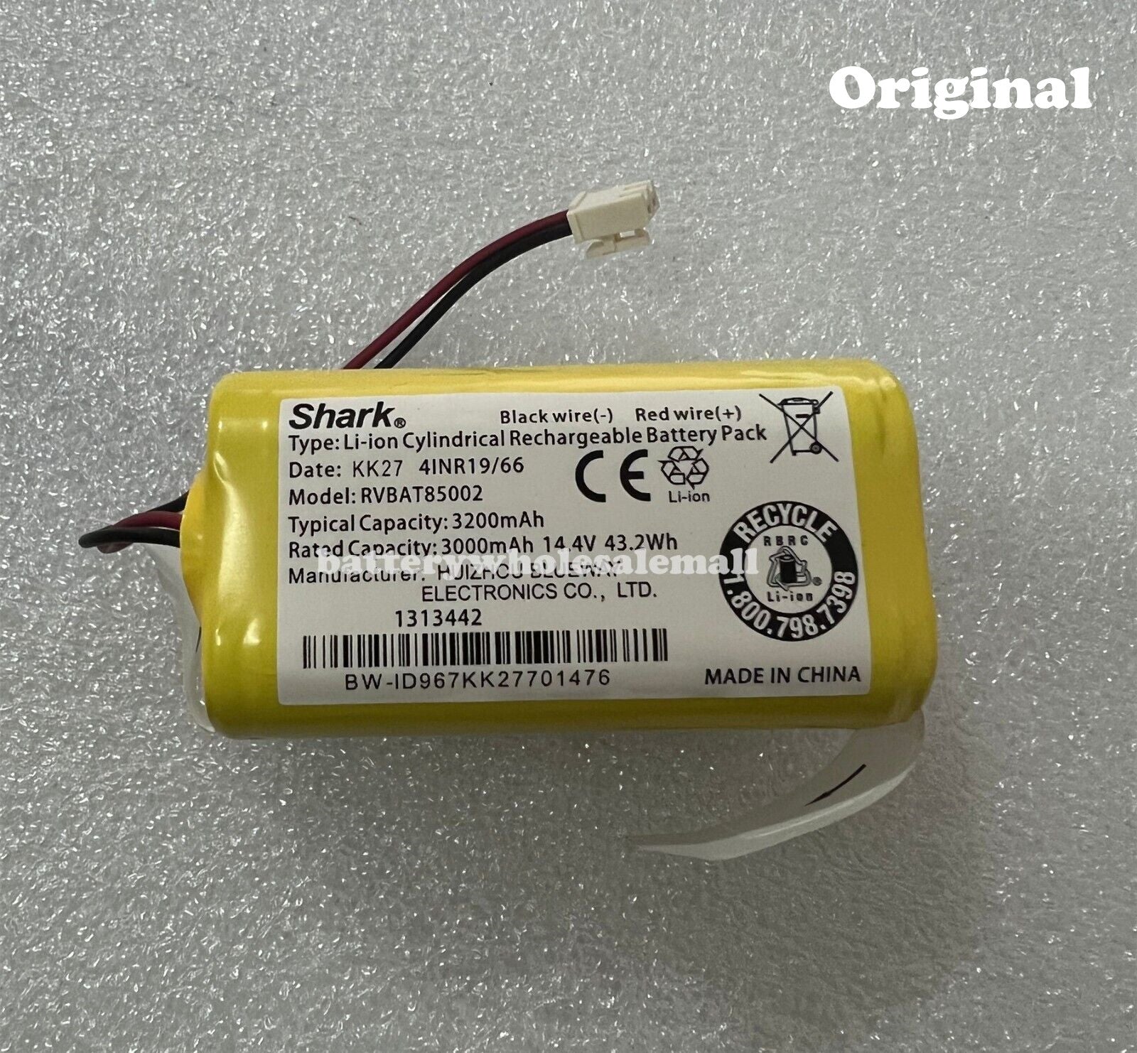 New Original 3200mAh Battery RVBAT85002 For SHARK Ion RV700 RV720 RV75